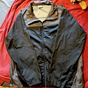 Columbia Packable Hooded All-Weather Zipper Jacket - Men's XL - Black & Gray